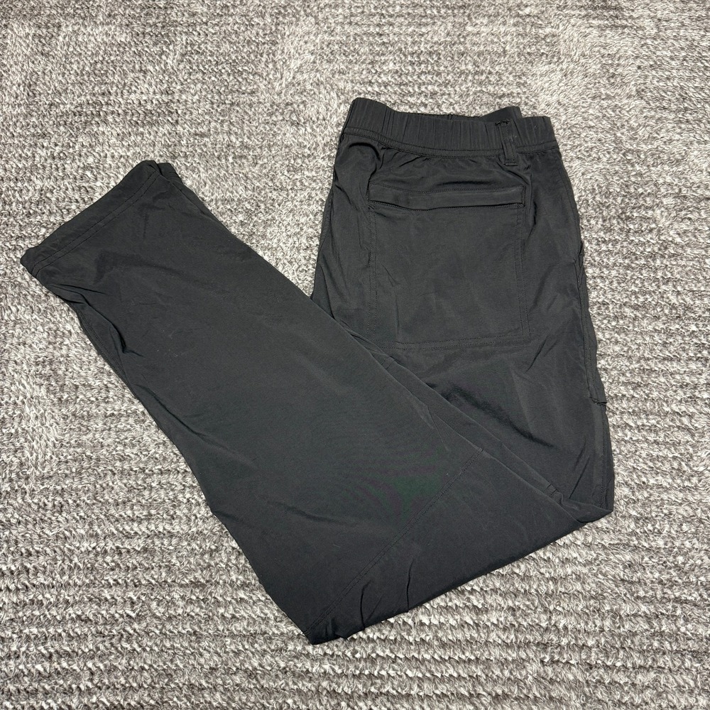 REI‎ Co-op Womens Cargo Pants Size 12 Black Outdoor Hiking Travel Elastic Waist